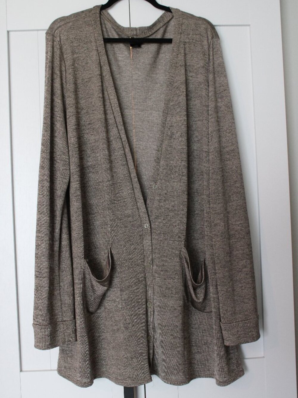 Agnes & Dora Women’s Favorite Cardigan | XXXL | Heathered Brown | Button Front